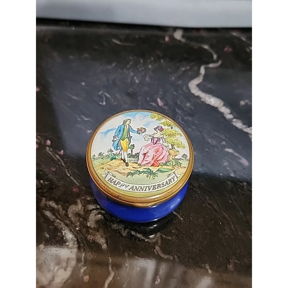 Bilston Enamel Trinket Box